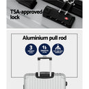 Wanderlite 28'' Luggage Travel Suitcase Set TSA Hard Case Lightweight Light Grey