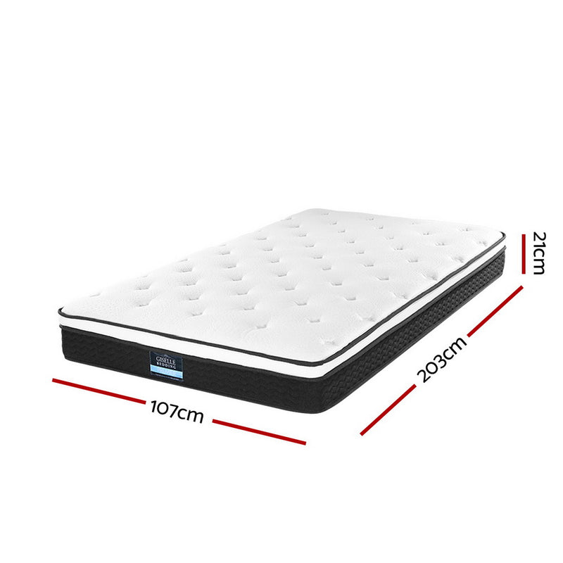 Giselle Bedding Bonita Euro Top Bonnell Spring Mattress 21cm Thick King Single