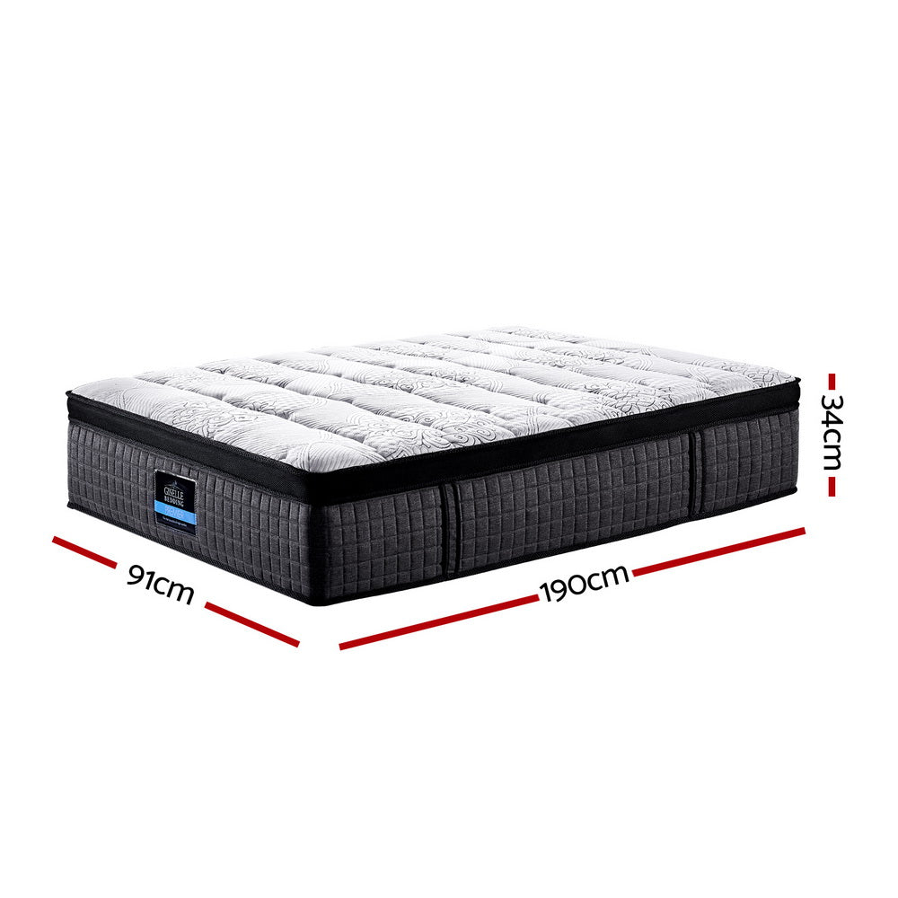 34cm Latex Foam 9-Zone Mattress, Single - Giselle Bedding