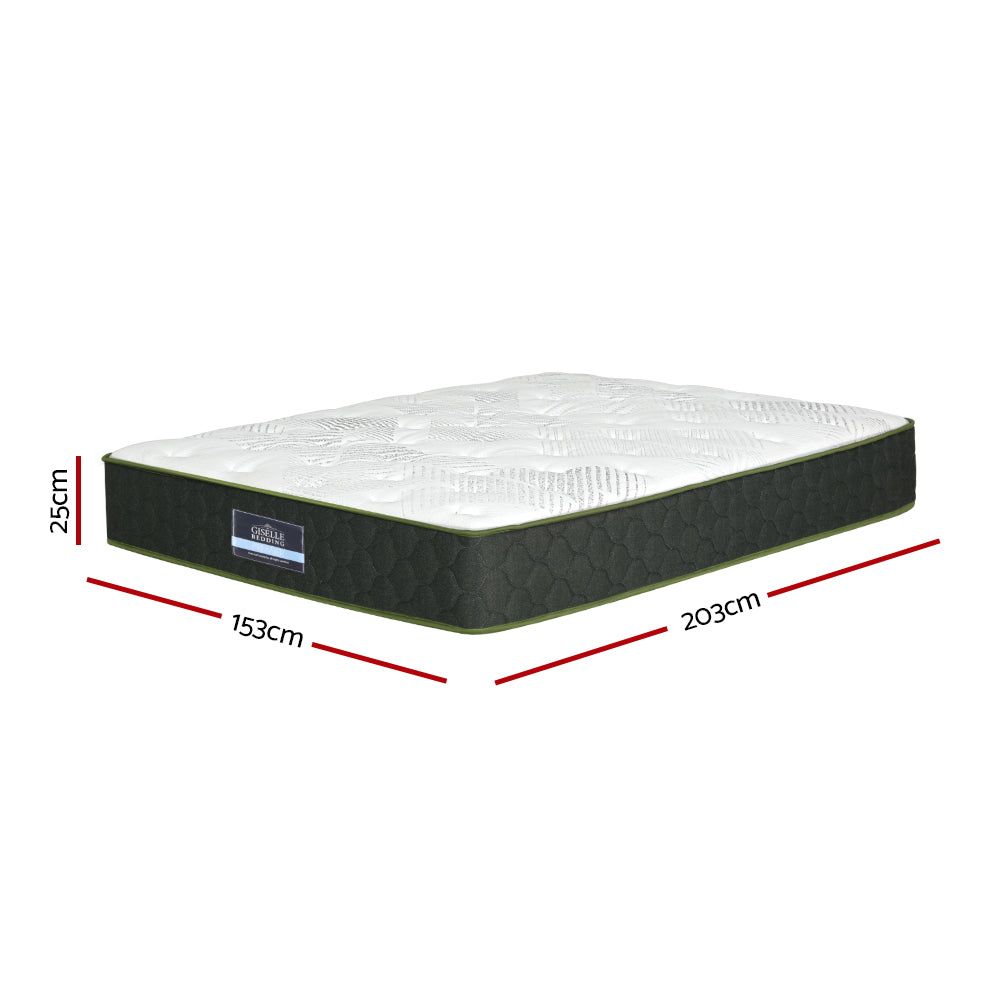 25cm Medium-Firm Green Tea Foam Queen Mattress - Giselle