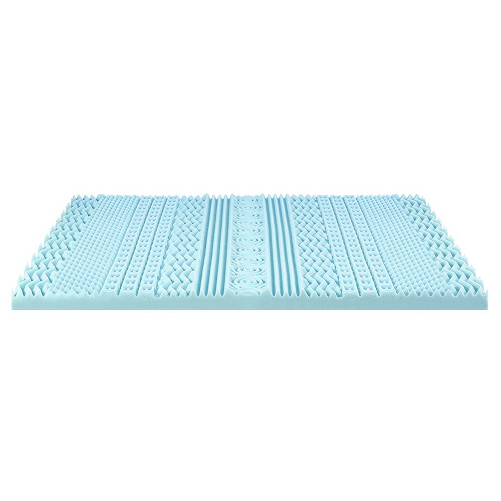 11-Zone Gel Memory Foam Double Mattress Topper, 8cm - Giselle Bedding