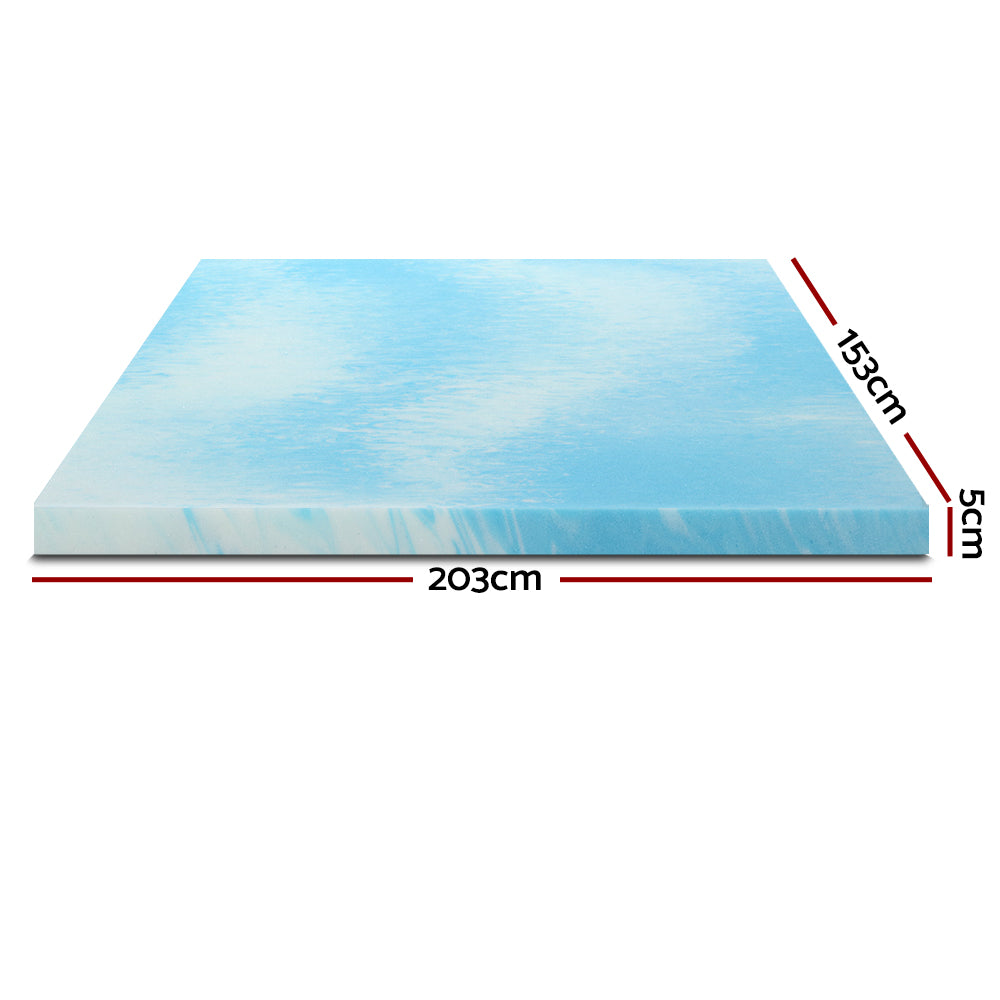 Giselle Bedding Memory Foam Mattress Topper Gel 5cm Queen