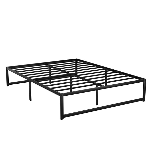 Artiss Bed Frame Metal Platform Queen Size Bed Base Mattress Black TINO