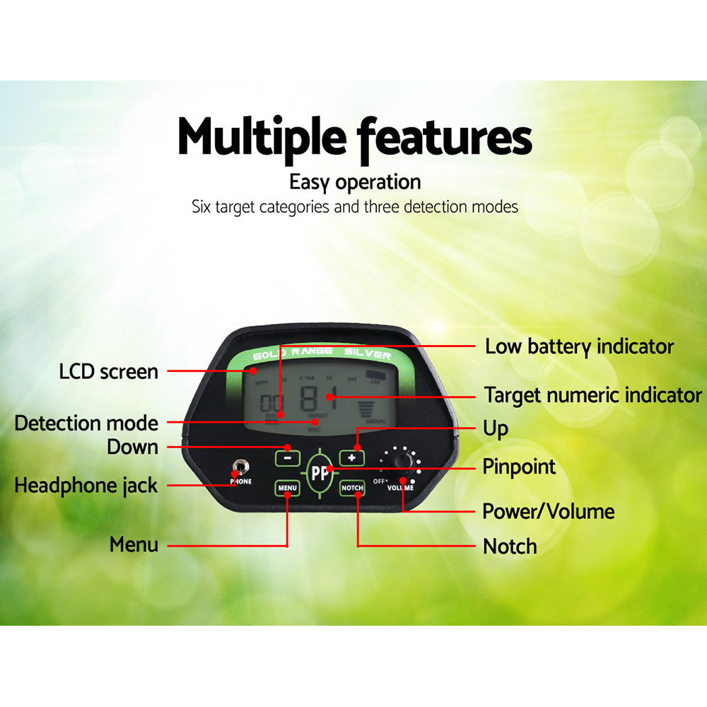 Waterproof Metal Detector with LCD Display Set