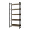 Artiss Bookshelf Wooden Display Shelves Bookcase Shelf Storage Metal Wall Black
