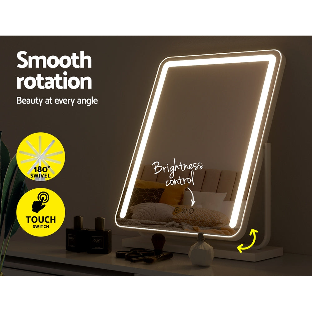 Embellir Makeup Mirror with Lights Hollywood Vanity LED Mirrors White 40X50CM