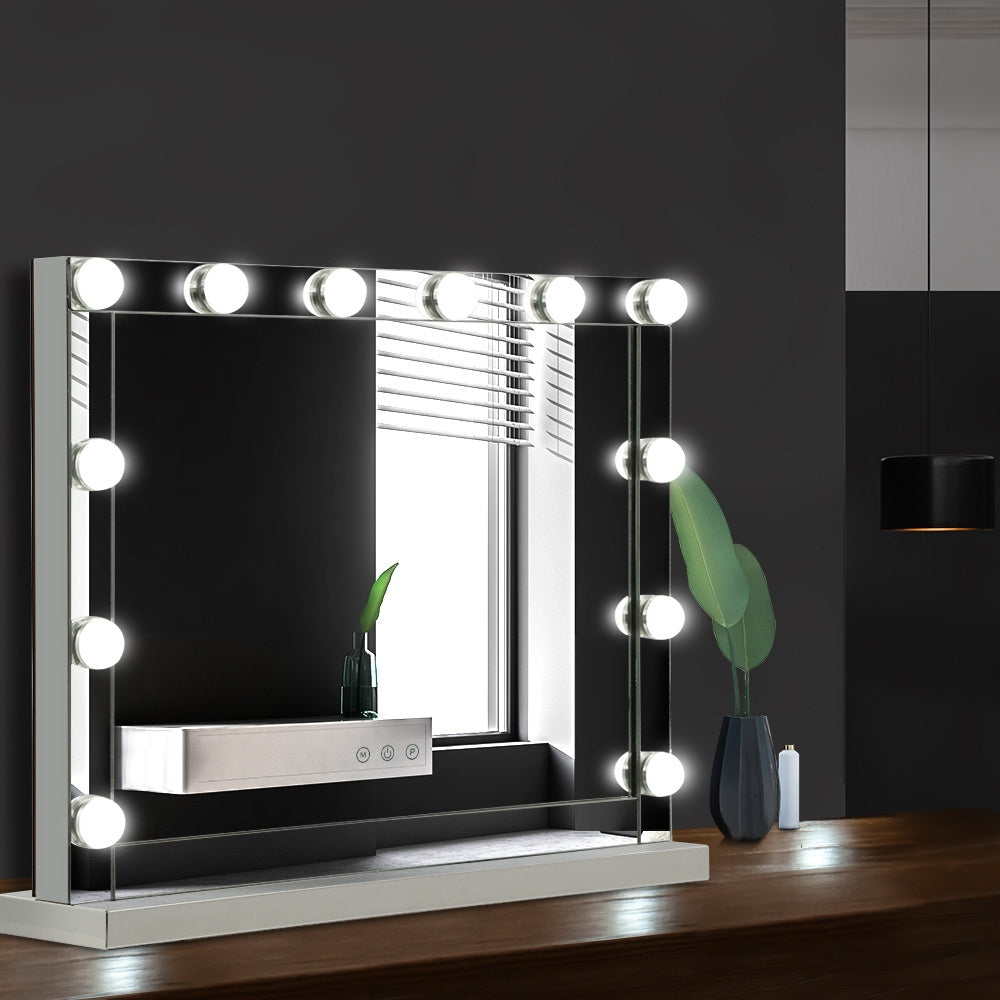 Embellir Makeup Mirror Hollywood with Light Frame Vanity Dimmable Wall 12 LED
