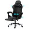 Artiss Massage Gaming Chair 2 Point PU Leather Black