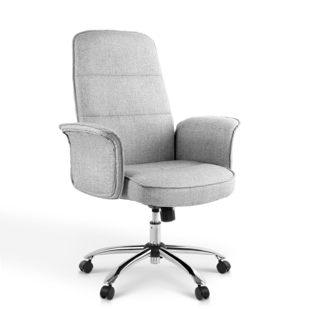 Artiss Fabric Office Chair Computer Chairs Grey