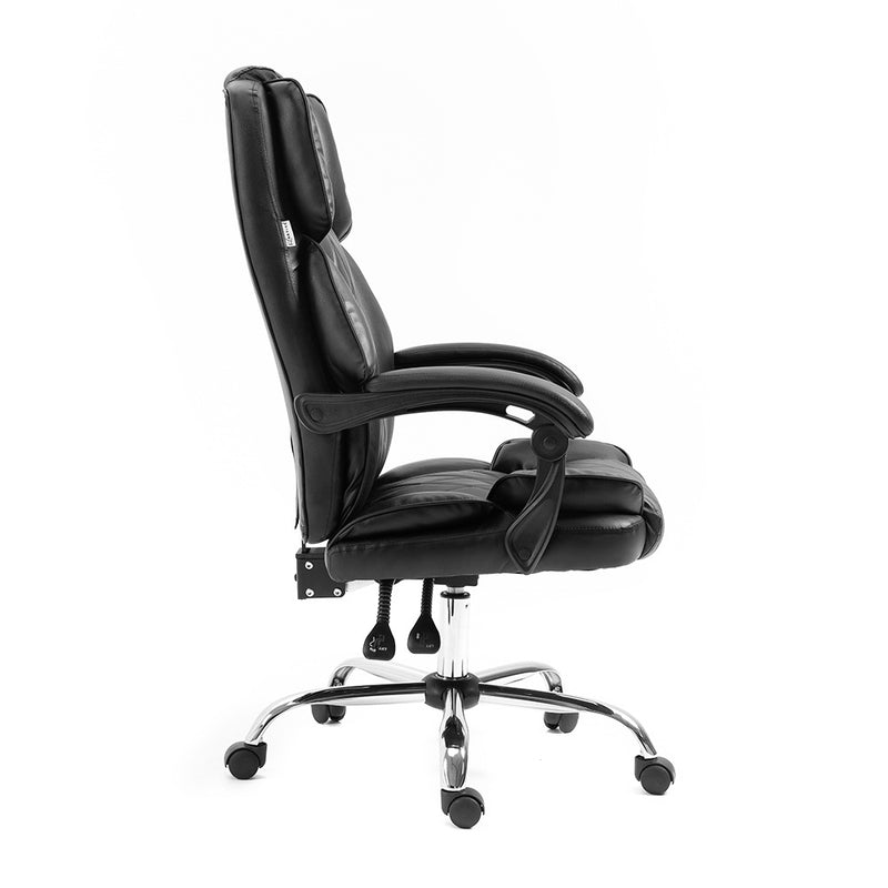 Artiss Executive Office Chair Leather Gaming Computer Desk Chairs Recliner Black