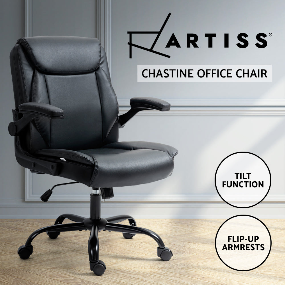 Artiss Executive Office Chair Mid Back Black
