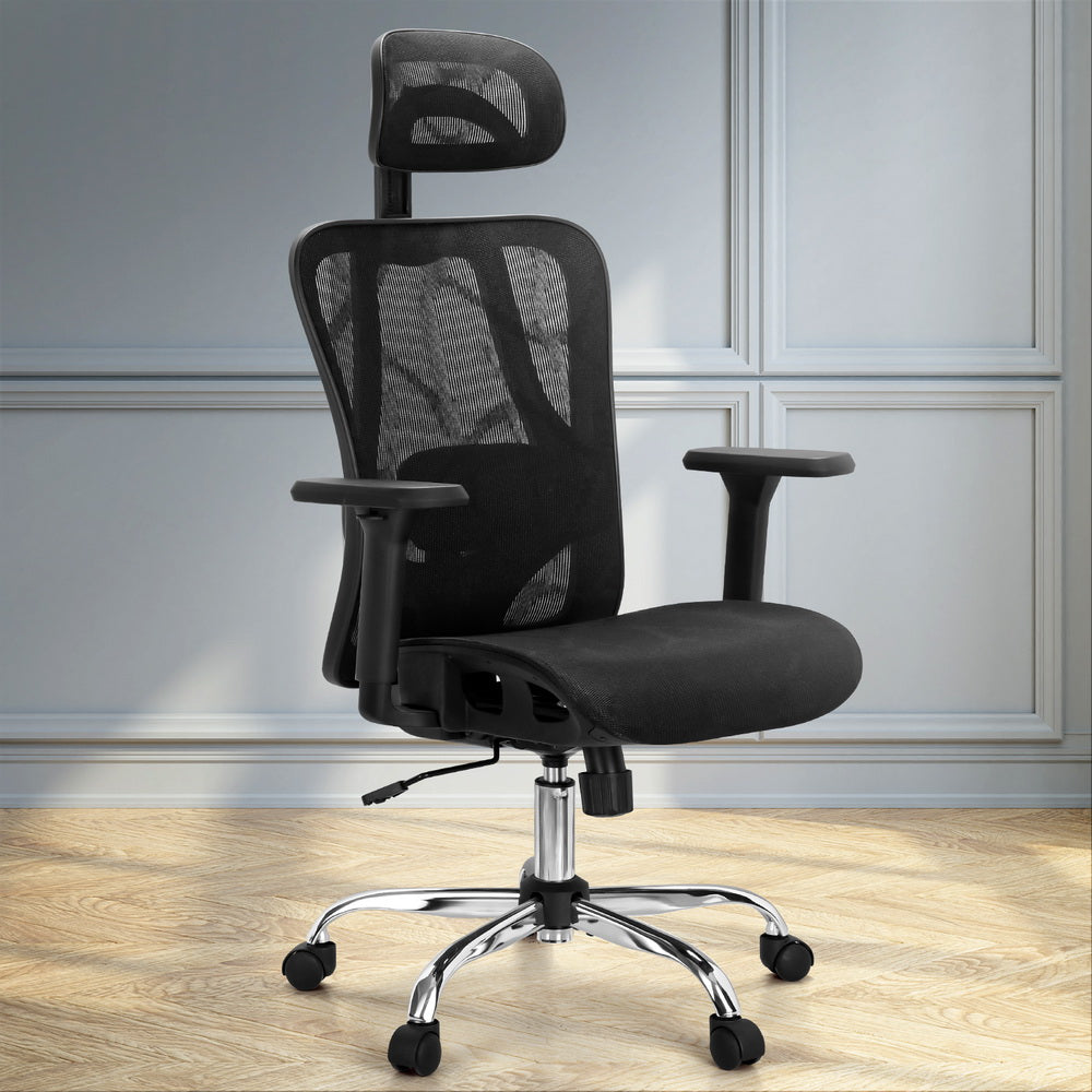 Ergonomic Reclining Mesh Office Chair with 3D Armrests - Artiss