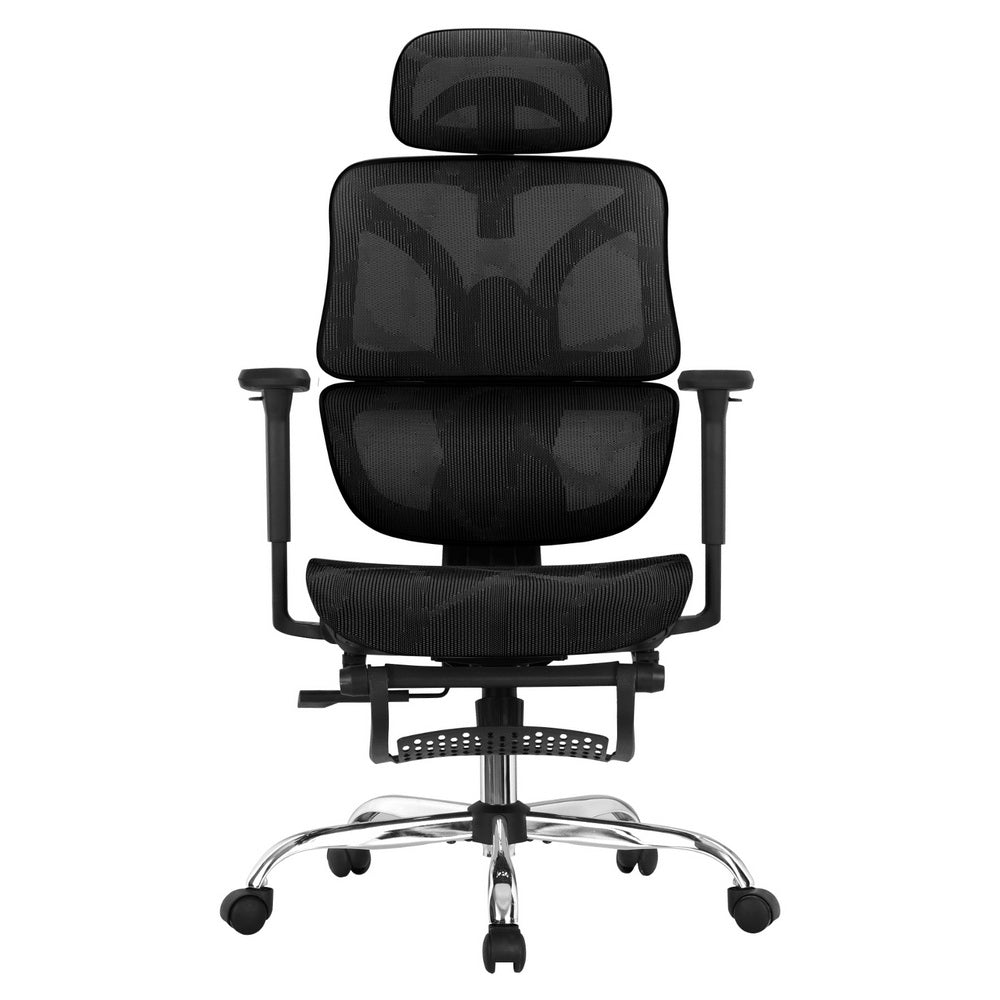 Ergonomic High-Back Mesh Office Chair w/ Footrest - Artiss