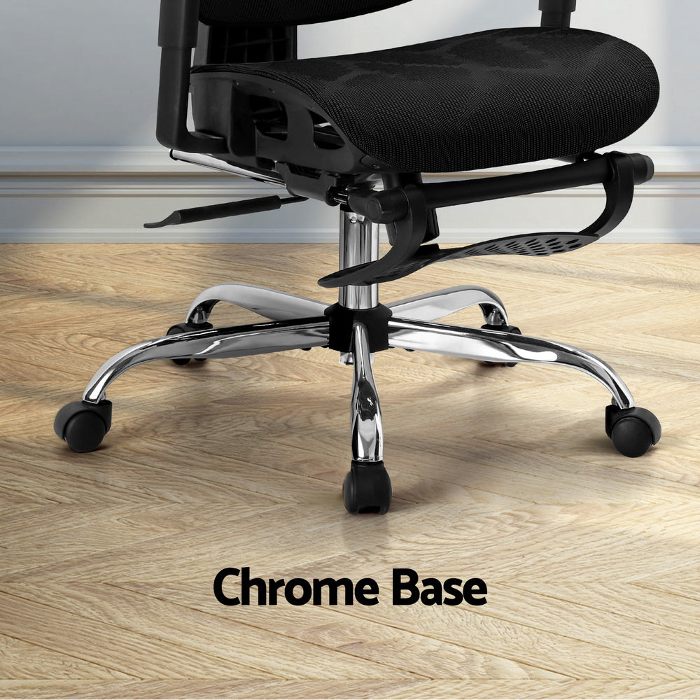 Ergonomic High-Back Mesh Office Chair w/ Footrest - Artiss