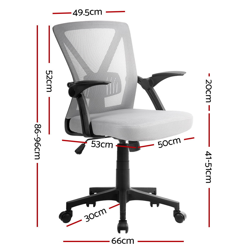 Adjustable Mesh Office Chair Mid Back, Lumbar Support - Artiss