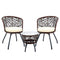 Gardeon Outdoor Patio Chair and Table - Brown