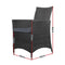 Set of 2 Outdoor Bistro Set Chairs Patio Furniture Dining Wicker Garden Cushion Gardeon
