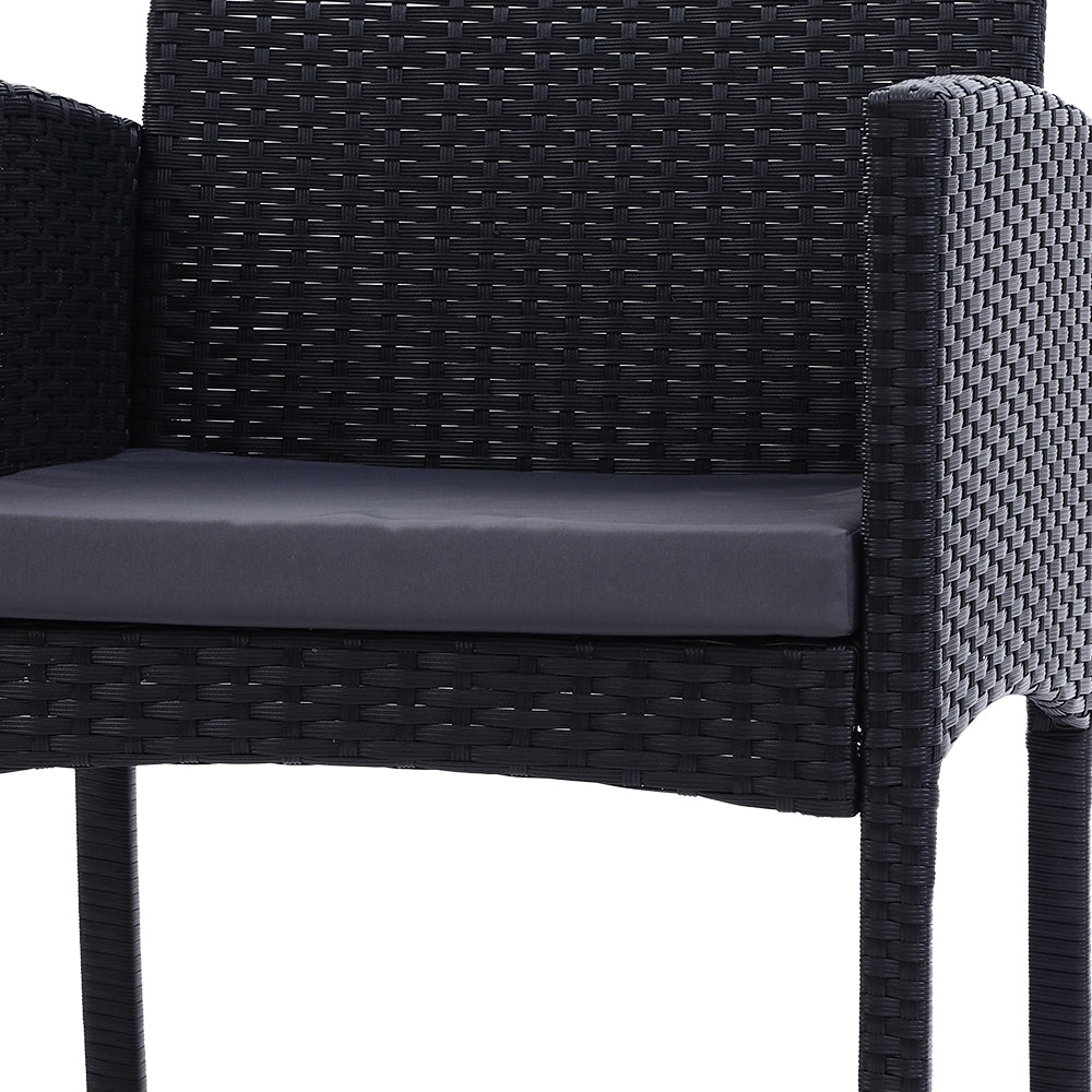 Gardeon 2PC Outdoor Dining Chairs Patio Furniture Rattan Lounge Chair XL Ezra