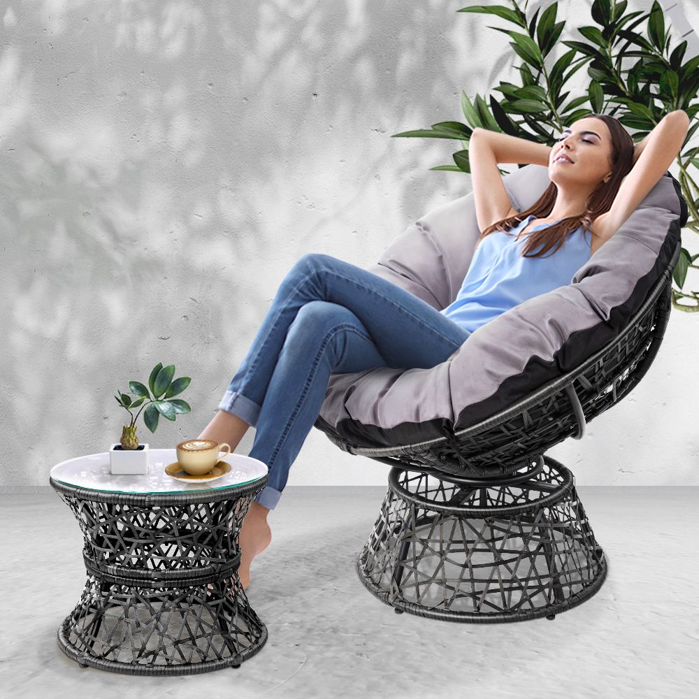 Black papasan deals chair