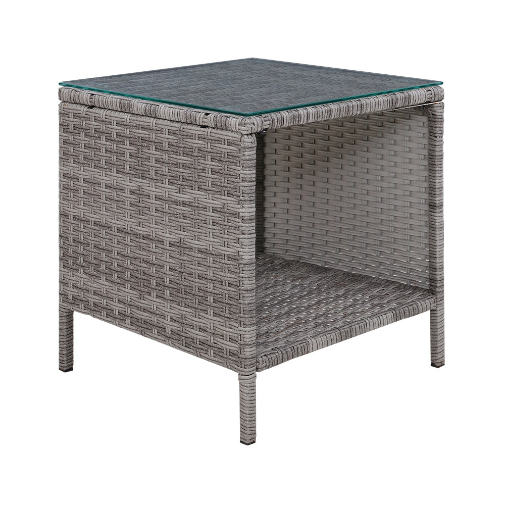 Weather-Resistant Wicker Coffee Side Table, Gardeon