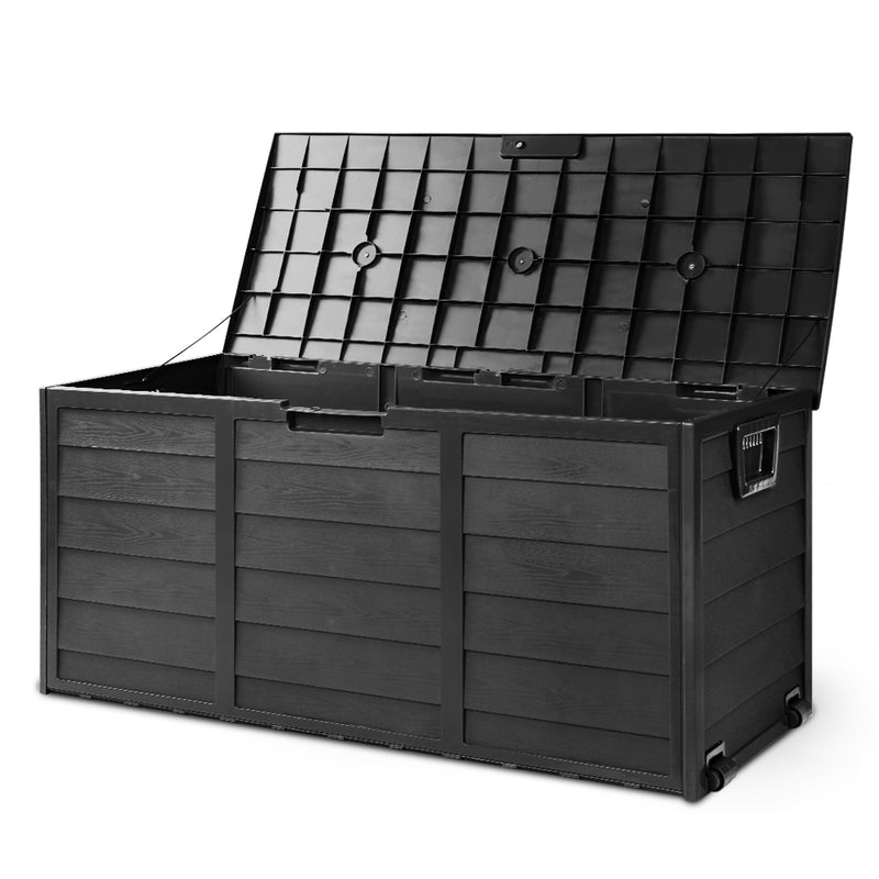Gardeon 290L Outdoor Storage Box - All Black