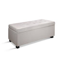Artiss Large Fabric Storage Ottoman - Beige