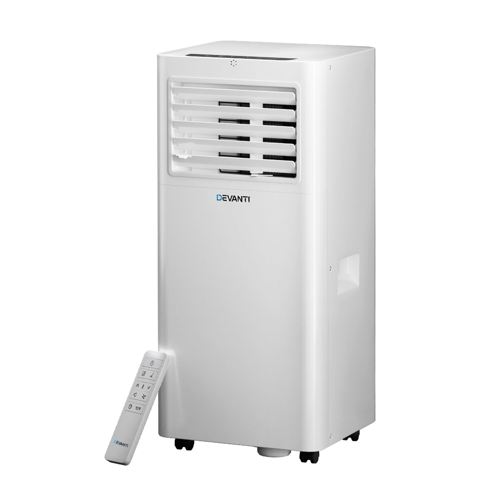 Devanti Portable Air Conditioner 7000BTU Cooling Mobile Fan Cooler Dehumidifier