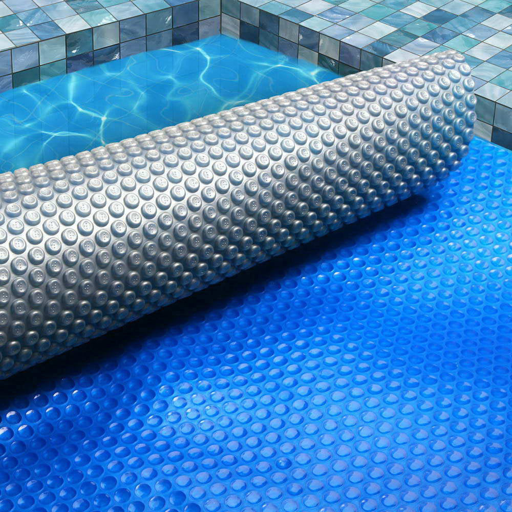 Aquabuddy Pool Cover 500 Micron 8.5x4.2m Swimming Pool Solar Blanket Blue Silver