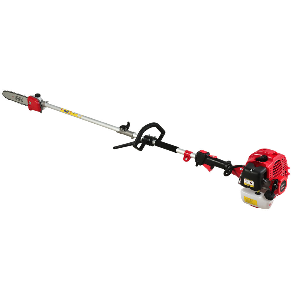 Giantz 62CC Pole Chainsaw Hedge Trimmer 12in Chain Saw 5.6m Long Reach Red