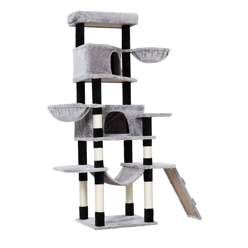 i.Pet Cat Tree Tower Scratching Post Scratcher Wood Condo House Play Bed 161cm
