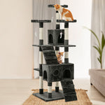 Giant Multi-Level Cat Tree 180cm, Sisal Posts, Plush Velvet - i.Pet