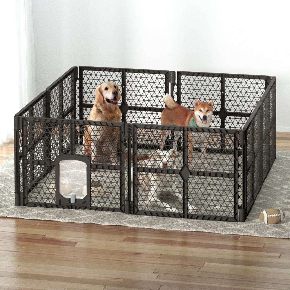 Durable 8-Panel Plastic Pet Playpen Enclosure by i.Pet