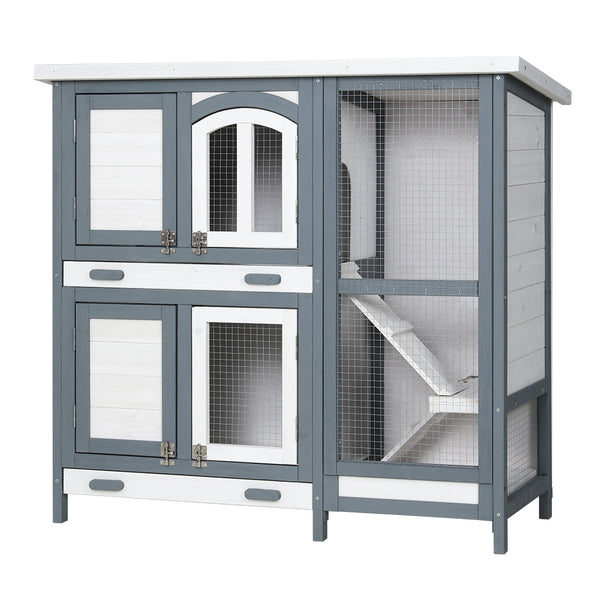 i.Pet Rabbit Hutch Large Chicken Coop Wooden House Run Cage Pet Bunny Guinea Pig