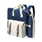 Alfresco Picnic Basket Backpack Set Cooler Bag 4 Person Outdoor Liquor Blue