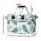 Alfresco Picnic Bag Basket Folding Hamper Camping Hiking Insulated White