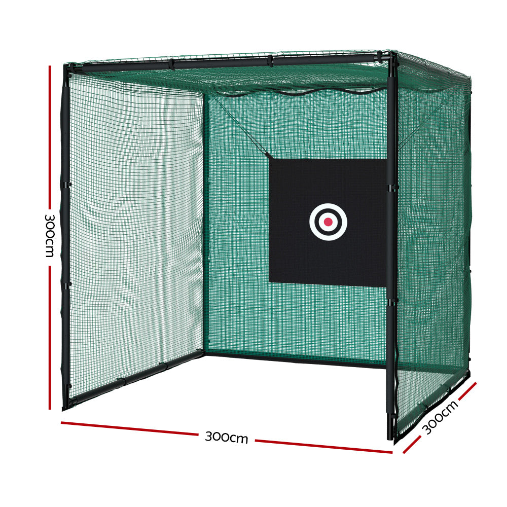 Everfit 3m Golf Practice Net Hitting Cage with Steel Frame Baseball Training