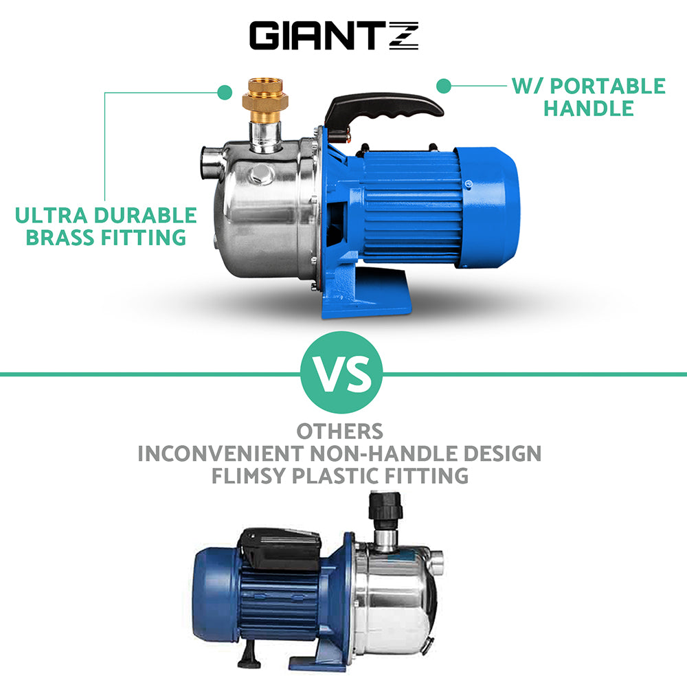 Giantz Garden Water Jet Pump High Pressure 1100W Tank Rain Farm Irrigation House