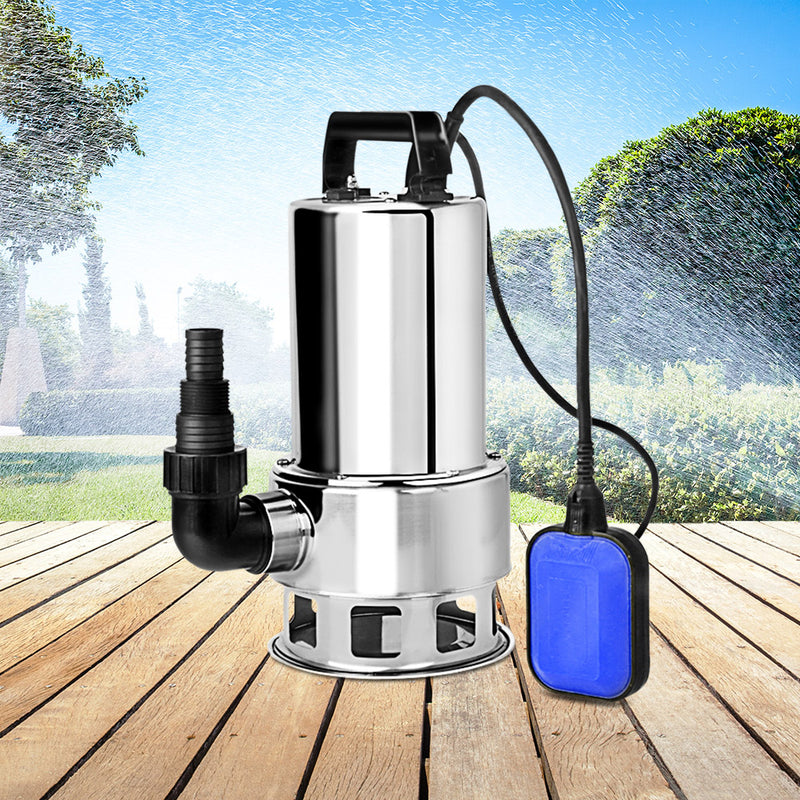 Rust Resistant 1800W Submersible Water Pump, Stainless Steel - Giantz