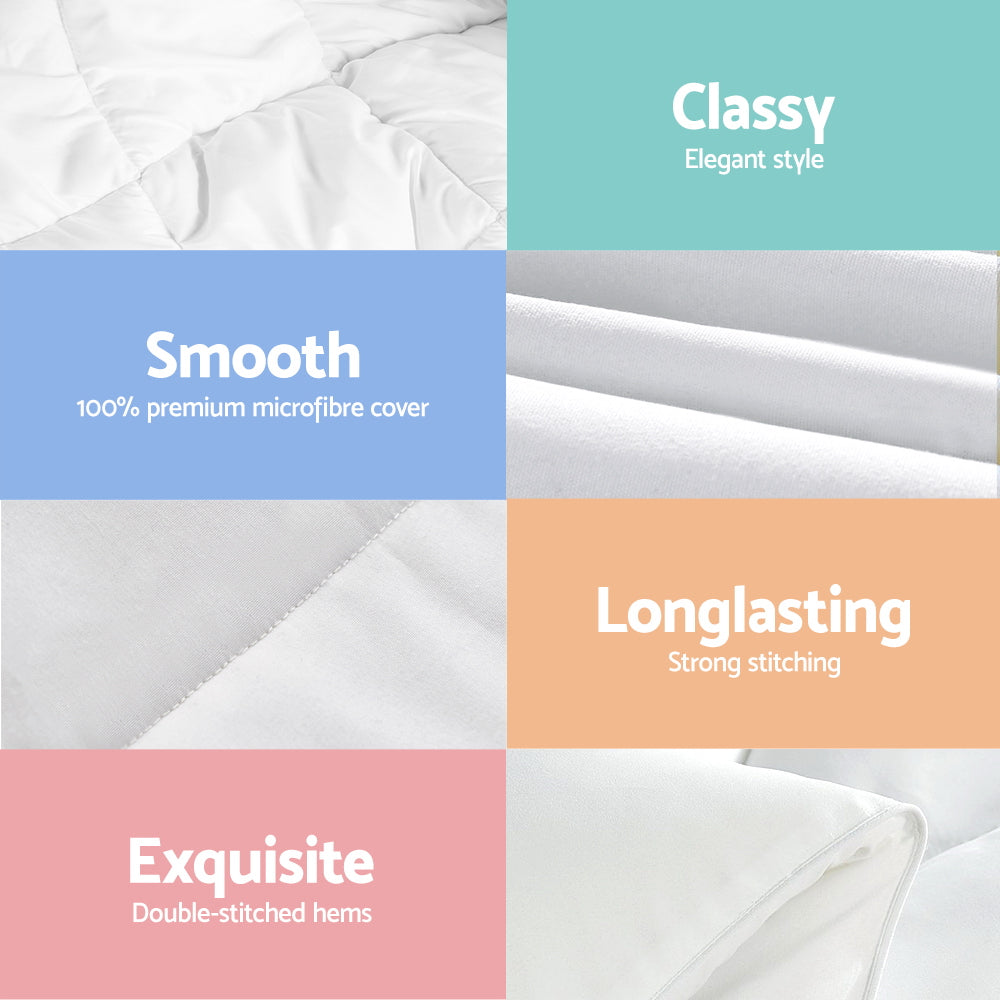 Giselle Bedding 400GSM Microfibre Bamboo Quilt Super King