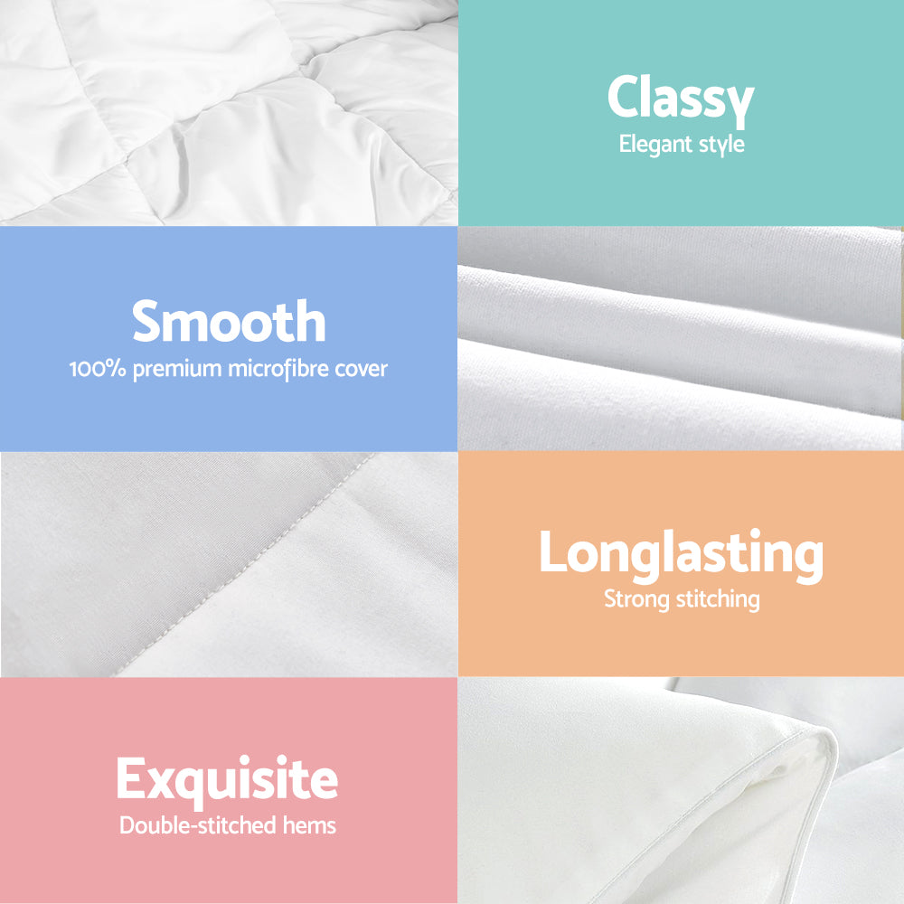 Giselle Bedding 700GSM Microfibre Bamboo Quilt Super King