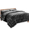 Giselle Bedding Faux Mink Quilt Queen Size Charcoal