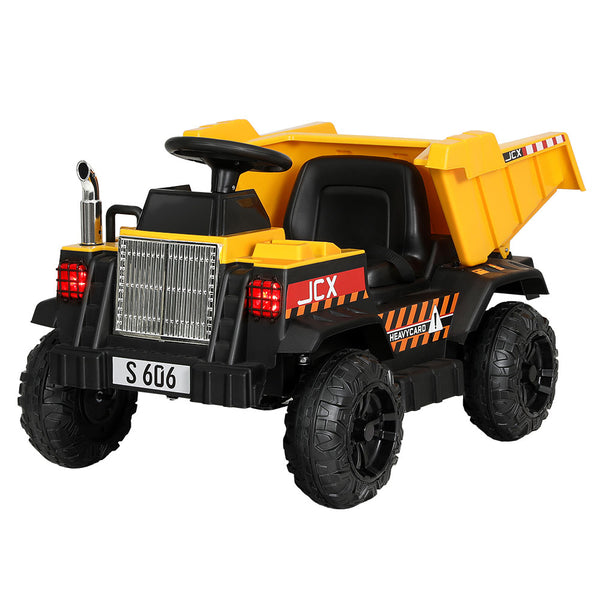 Rigo Kids Ride On Car Dumptruck 12V Electric Bulldozer Toys Cars Battery Yellow