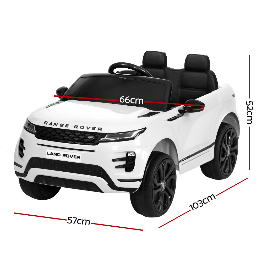 Kids Electric Ride On Car Land Rover Licensed Toy Cars Remote 12V Battery White