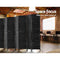 Artiss 8 Panel Room Divider Screen Privacy Timber Foldable Dividers Stand Black