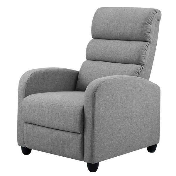 Artiss Luxury Recliner Chair Chairs Lounge Armchair Sofa Fabric Cover Grey