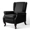 Artiss Recliner Chair Sofa Armchair Lounge Black Leather