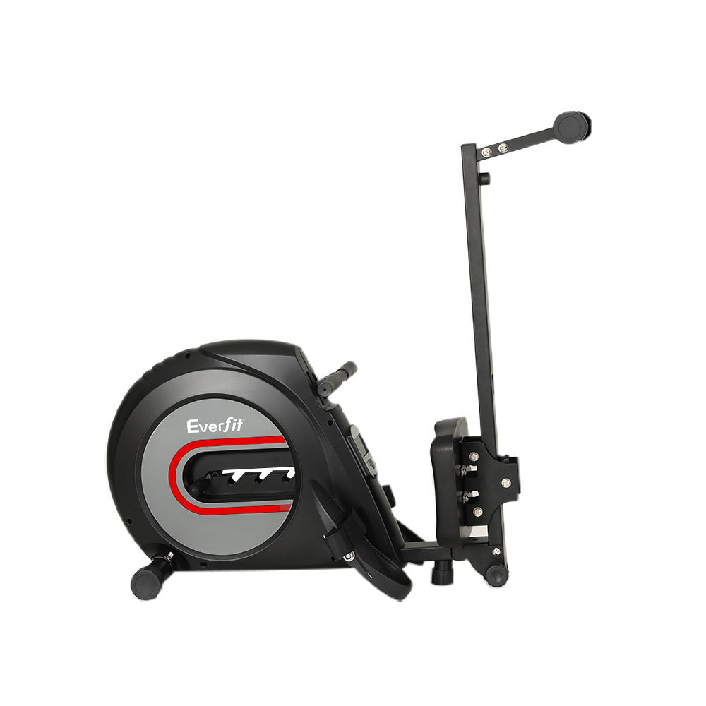 4 Resistance Levels Rowing Machine, Steel Glide - Everfit