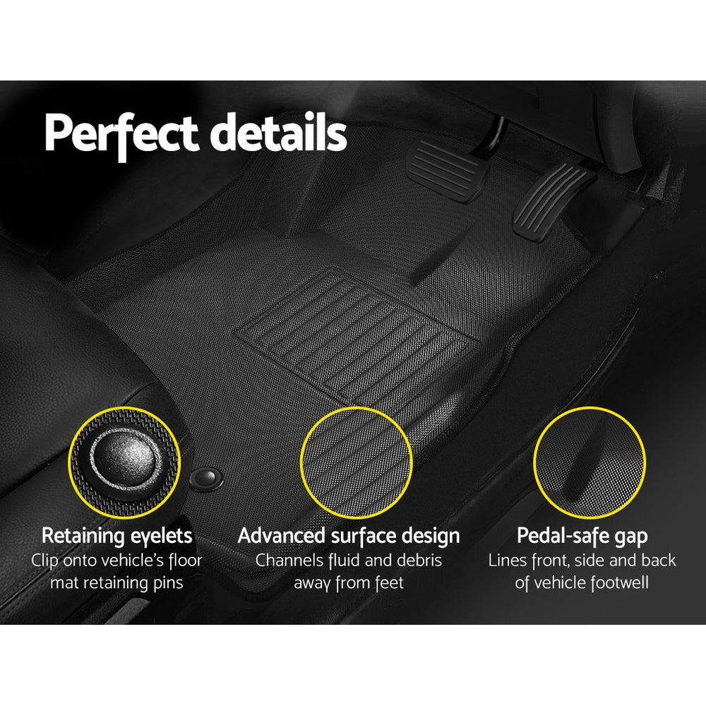 Weisshorn Car Floor Mats Rubber Compatible for Mazda BT50 Dual Crew Cab