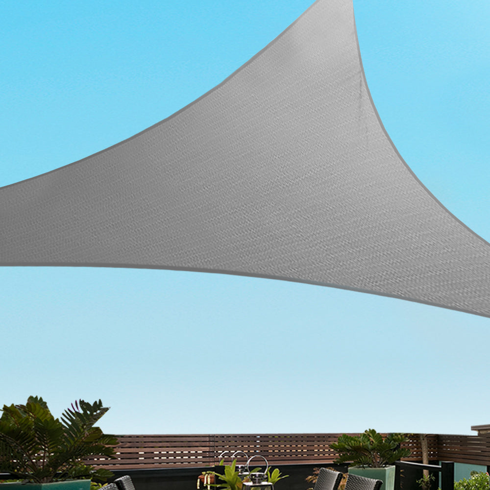 280GSM UV Block Triangle Shade Sail - 3x3x4.3m Grey Instahut