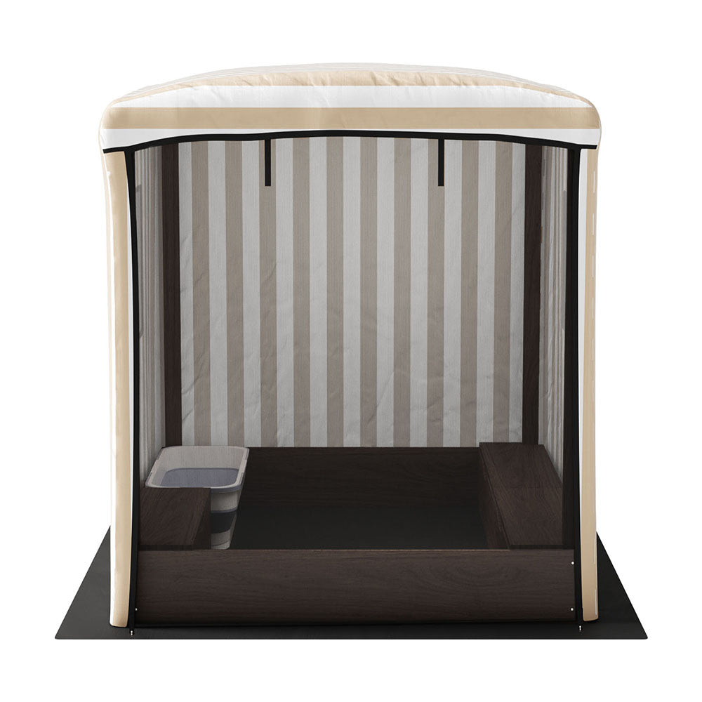 UV-Resistant Wooden Sandpit with Canopy and Storage Keezi